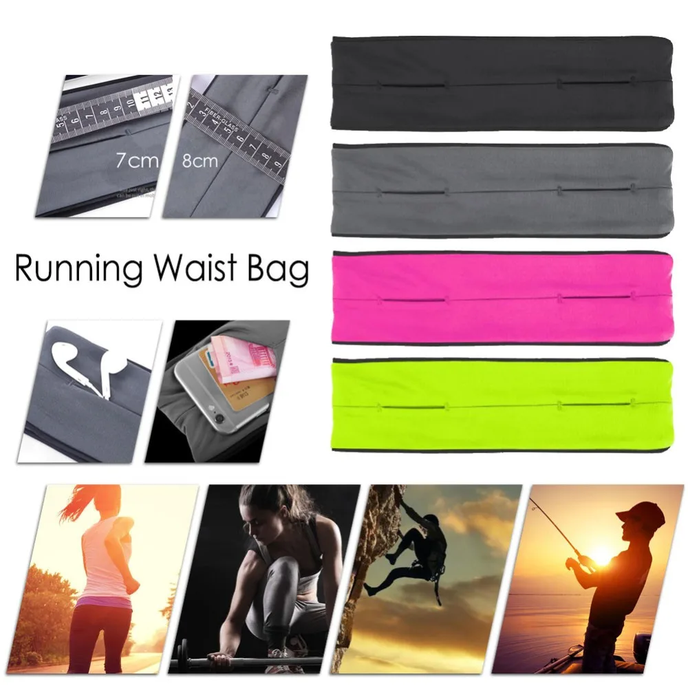 Riñonera para correr con cinturón para hombre y mujer, riñonera Invisible multifunción para correr, bolsa deportiva portátil para viajes al aire libre