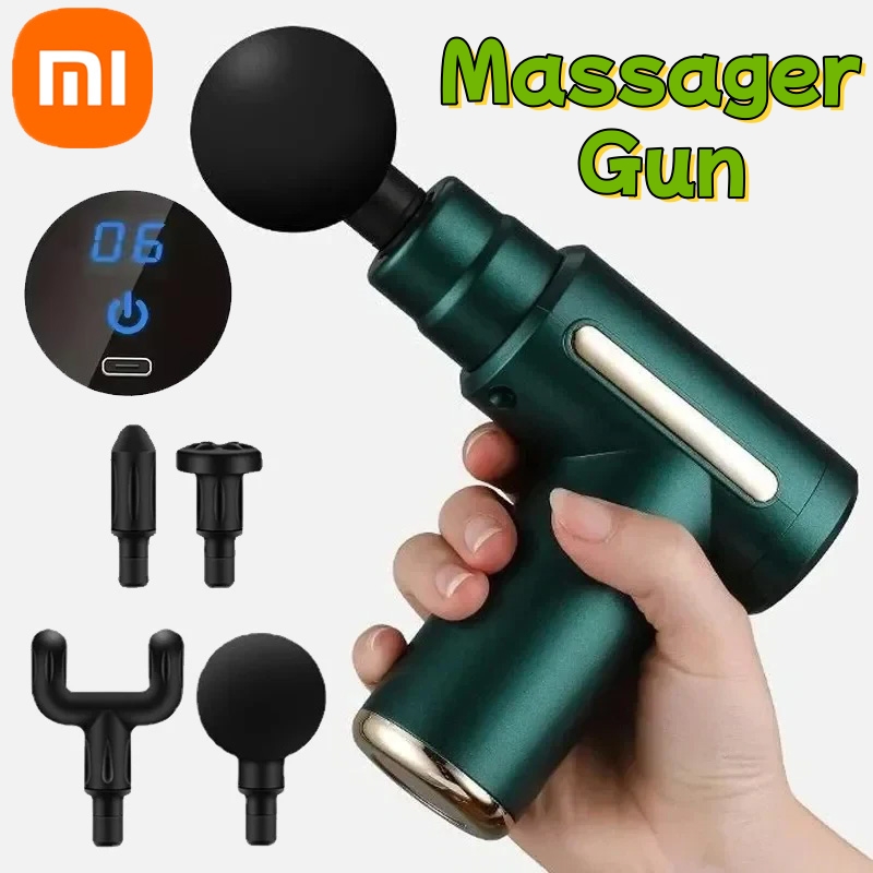 Mini pistola de masaje USB, máquina de Fascia, relajación muscular, vibratoria, varilla de masaje, equipo de Fitness, agarre de cuello, pistola de Fascia 2024