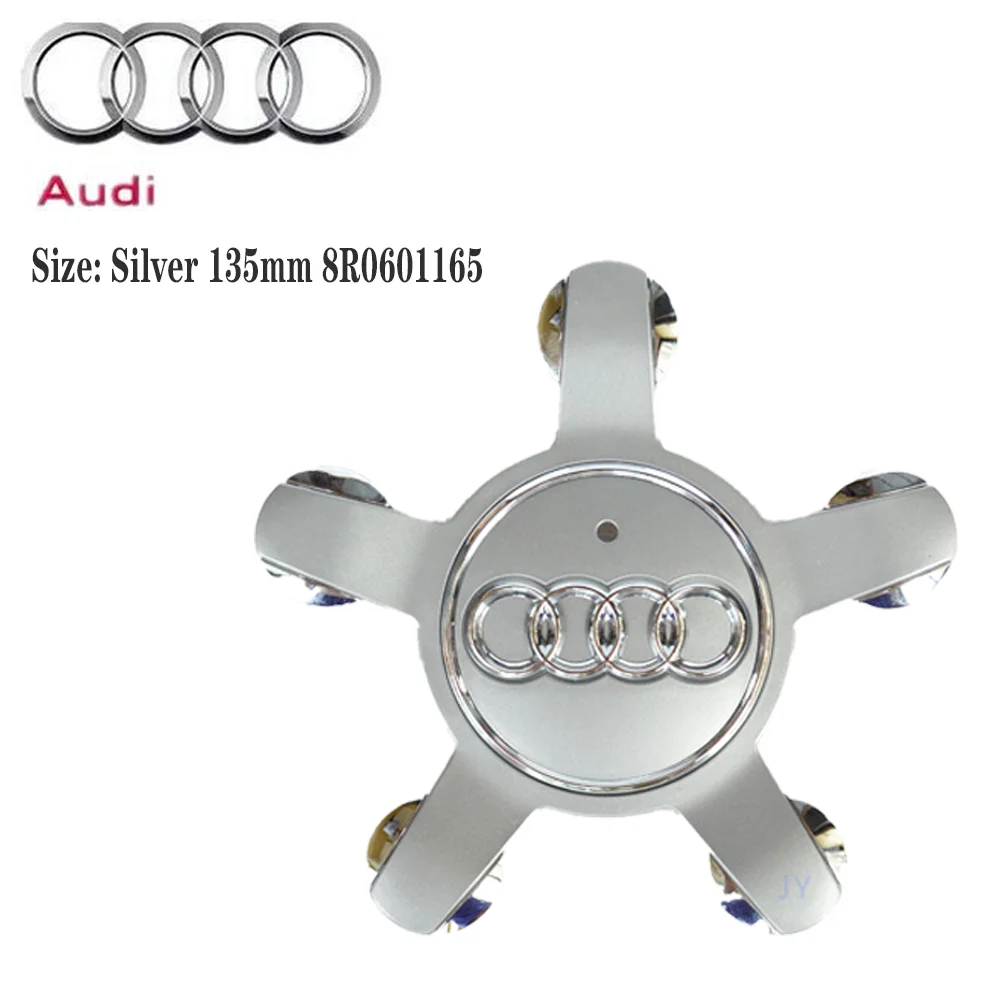 4pcs 135mm Car Wheel Rim Center Hub Caps Covers 8R0601165 For Audi A1 A2 A3 A4 A5 A6 A7 A8 Q1 Q3 Q5 Q7 TT R8 Auto Accessories