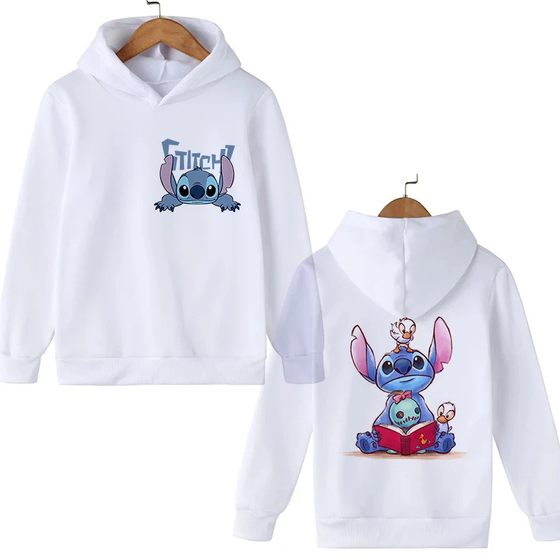Nuevo en sudaderas con capucha de punto, ropa de dibujos animados para niños, sudadera de Lilo y Stitch para chico y niña, Sudadera con capucha de Manga, Top informal para bebé