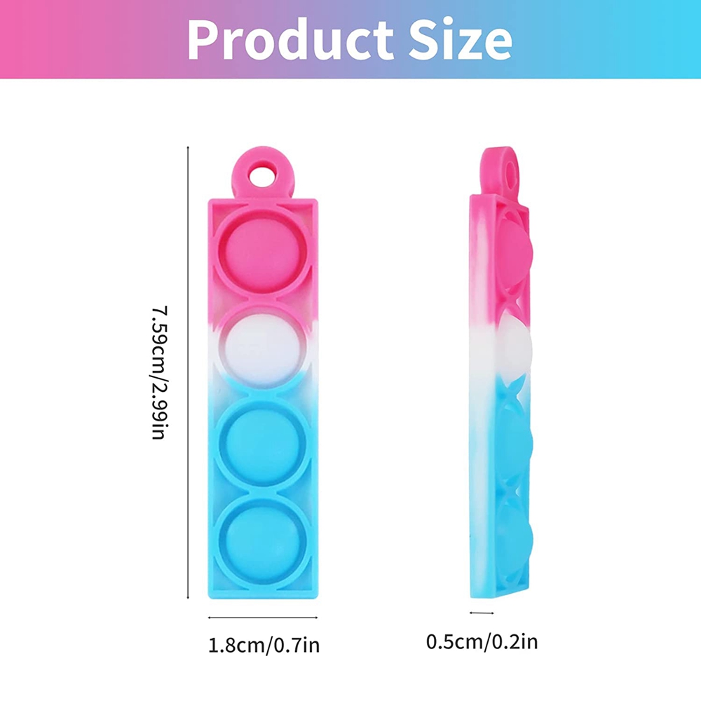 20 pçs mini pop chaveiro bolhas festa favores brinquedos fidget alívio do estresse brinquedos sensoriais para crianças autistas prêmios de sala de aula presentes