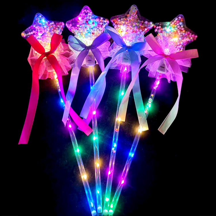 10PCS Fairy Stick Wave Ball Magic Stick ประกาย Ball Push ขนาดเล็กของขวัญเด็กเรืองแสงของเล่น Party Supplies ...