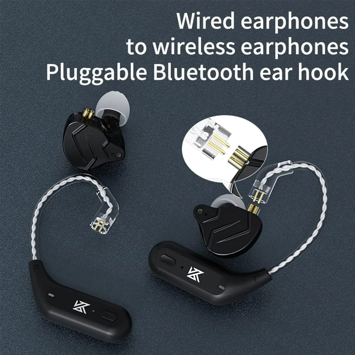 KZ AZ09 Bezprzewodowy kabel do aktualizacji HD Bluetooth 5.4 Przewodowy zestaw słuchawkowy HIFI z etui ładującym do słuchawek KZ CCA