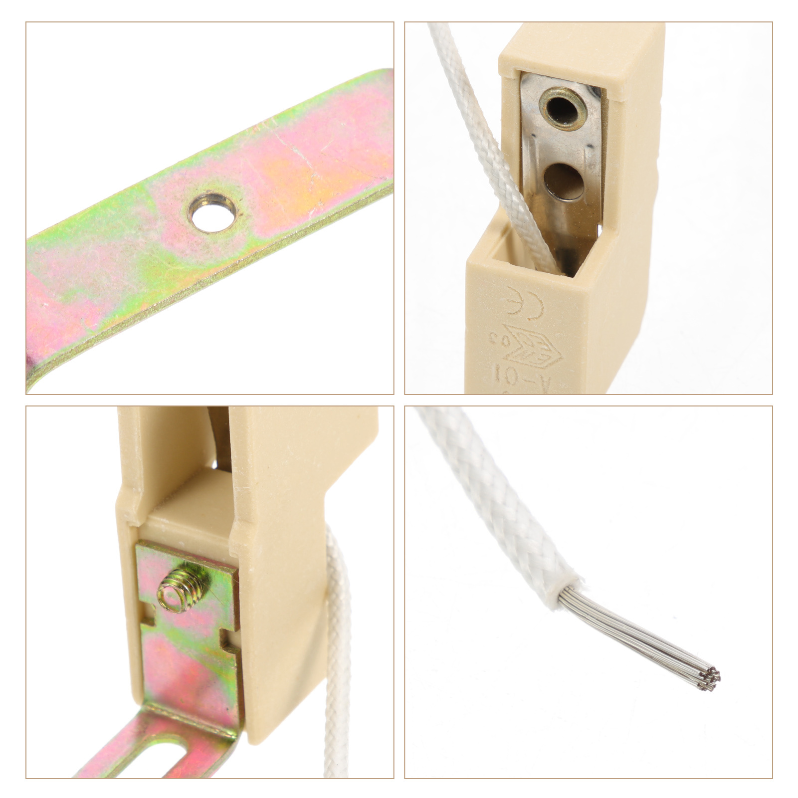 Support de lampe en céramique 118MM, 3 pièces, douille à Double extrémité de remplacement, Base en fil tressé, prise d'ampoule, pièces de lampe