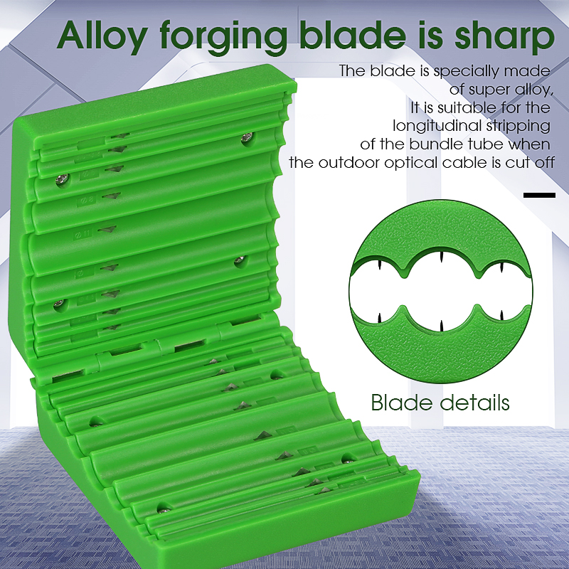 AUA-09 Fiber Optic Longitudinal Bundle Tube Stripper 1.5-11mm Slitter Single-core/Ribbon-shaped Cable Center Pipe Stripping Tool