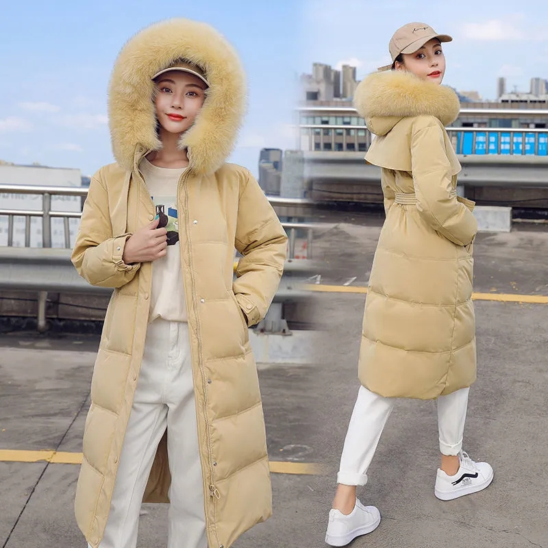 Nouveau automne coréen à capuche épais chaud vers le bas coton veste femmes hiver Parkas décontracté mi-long rembourré vêtements pardessus ample T746