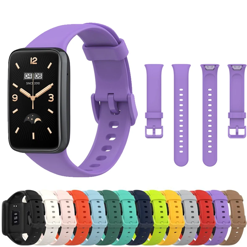 Correa de reloj para Xiaomi Mi Band 7 Pro, pulsera líquida de silicona, sitio web oficial, correas para reloj inteligente MiBand 7pro, accesorios