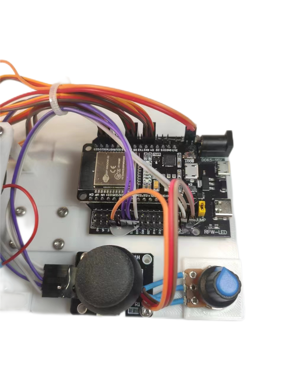 Ojo de Robot biónico ensamblado con Control de Joystic SG90 para Kit de Robot Arduino código de código de código abierto ESP32 ojos de Robot de impresión 3D programables