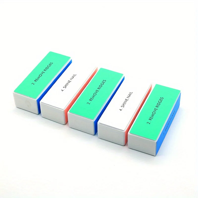 1/3/5 ชิ้น/เซ็ตเล็บบัฟเฟอร์ 4 WAY สีสัน Buffing BLOCK Shine ขัดเล็บ Buffing แฟ้มเล็บ Sanding