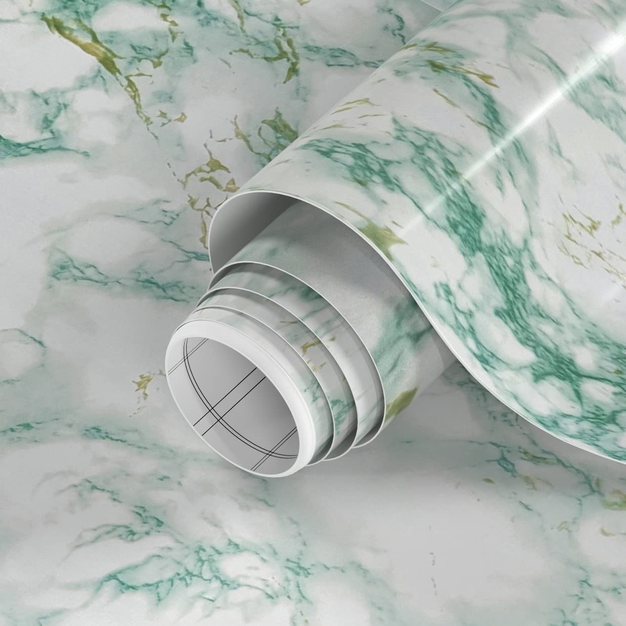 60 センチメートル幅 PVC 耐油大理石の壁紙キッチンの壁の装飾自己粘着防水コンタクト紙浴室のカウンタートップ