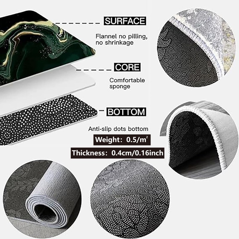 VIKAMA Kitchen Modern Minimalist Kitchen Printed Carpet Anti Slip Absorbent Easy Clean Foot Mat Home Decoration