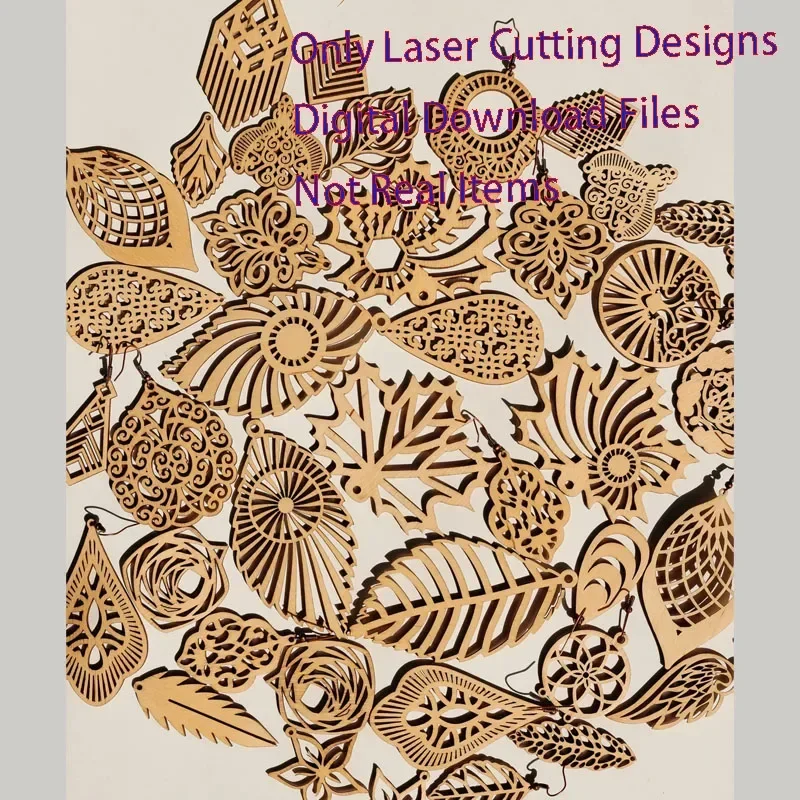 1060+ Designs Minimalist Earrings Bundle Laser Cut file Glowforge Vector CNC Templates DXF Digital Download