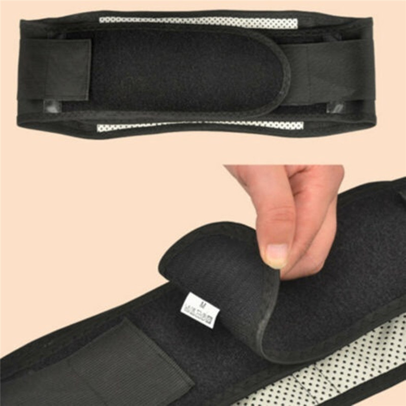 Almohadilla de cintura Lumbar de espalda baja con autocalentamiento magnético, Protector de soporte para cinturón, promueve la circulación sanguínea, alivia el dolor, banda de masaje