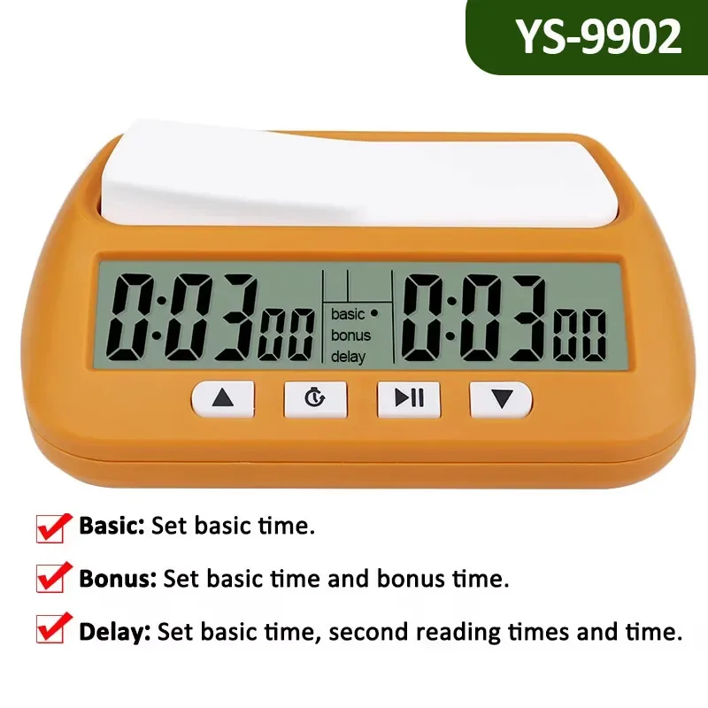 YS9901/YS902 Mehrzweck Tragbare Professionelle Schachuhr Digitale Schachtimer Spieltimer Count Up/Down Präzise Spiel Stoppuhr