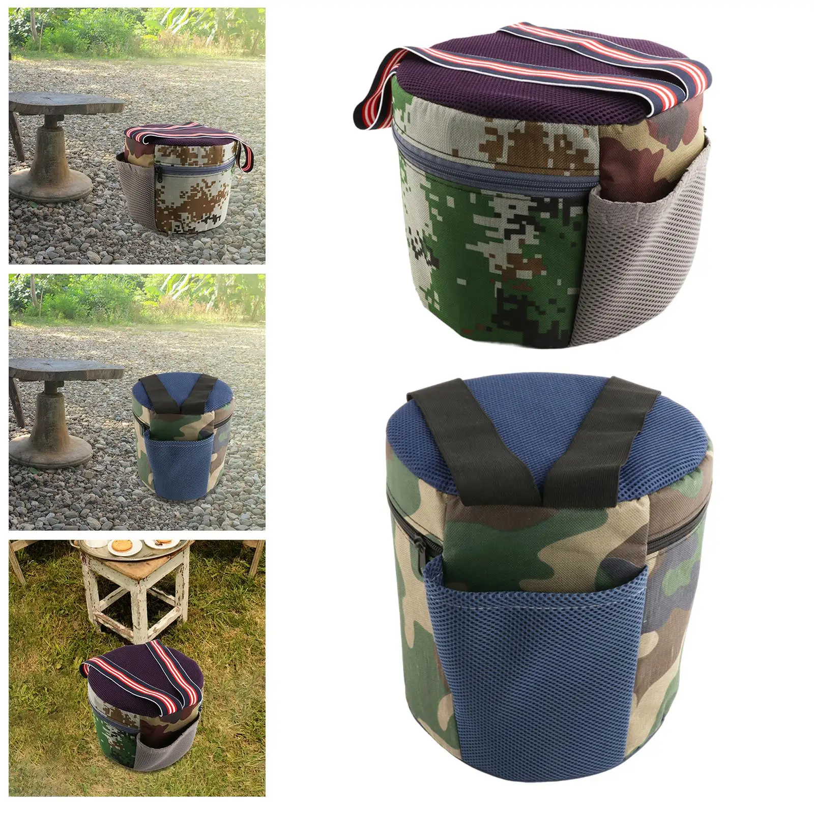 Banqueta de jardim wearable leve multifuncional com bolsa assento de jardinagem prático para quintal ao ar livre agricultura viagem gramado