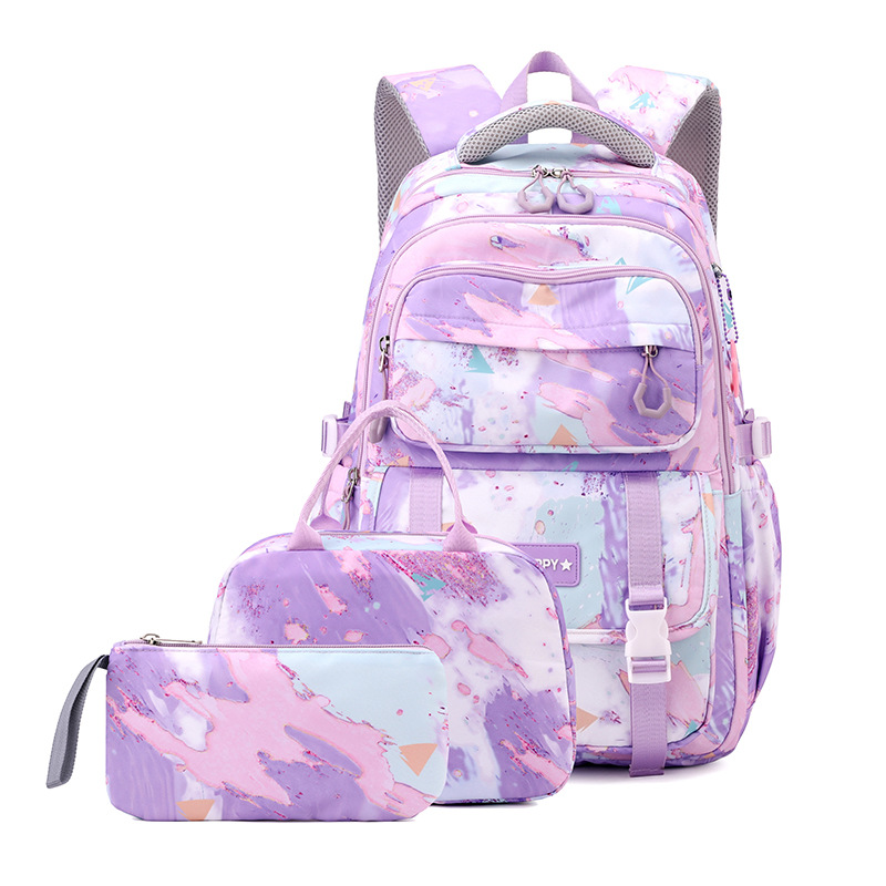Mochila escolar para estudiantes de secundaria, conjunto de bolsas escolares para niñas, bolsas para libros impermeables con bolsa de almuerzo, estuche para lápices