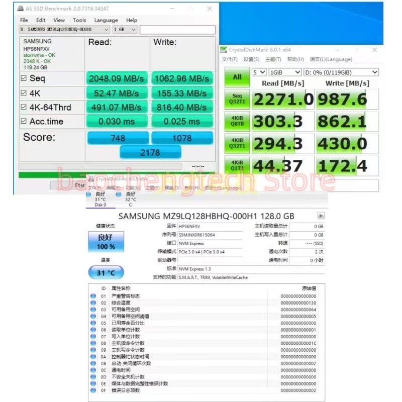 内蔵ハードディスクnvme ssd,Microsoft Surface pro 7,pcie 3.0x4,pm991,128GB,ssd m.2 2230
