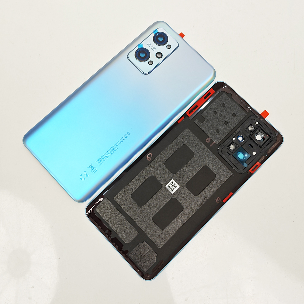 Cubierta de batería A + para Realme GT Neo2, carcasa trasera de cristal Gorilla, repuesto para puerta de carcasa trasera GT Neo 2 con adhesivo de logotipo