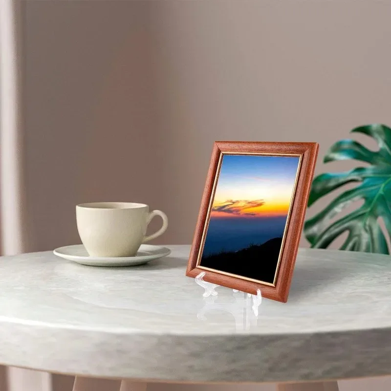 20x Portable Dish Display Stand Foldable Plastic Display Stand Photo Frame Stand Plate Saucer Pottery Display Home Storage Rack