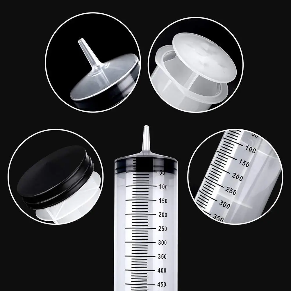 Large Capacity Syringes100ml/150ml/200ml/250ml/350ml/550ml With 30 100cm Hose Plastic injector Pump Pet Feeding Nutrient Syringe