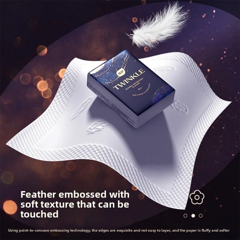 10 Packs 1 Piece; Handkerchief Paper; Printed Napkins, Small Packets Of Tissue Paper; Portable Facial Tissue Paper