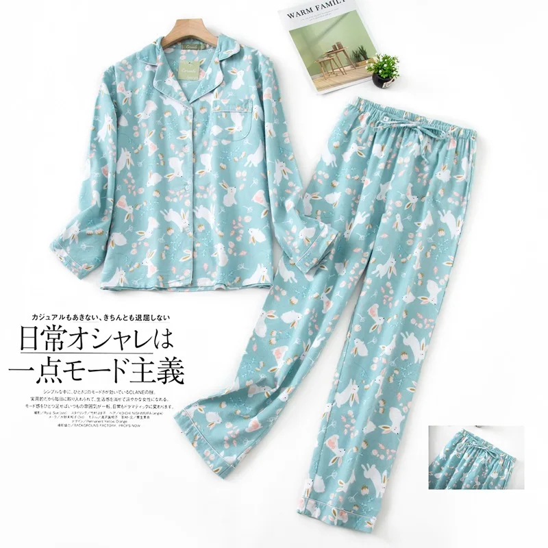 Multi cores S-3xl tamanhos pijamas de inverno feminino conjunto de flanela de algodão manga comprida calças compridas terno para roupas de dormir femininas