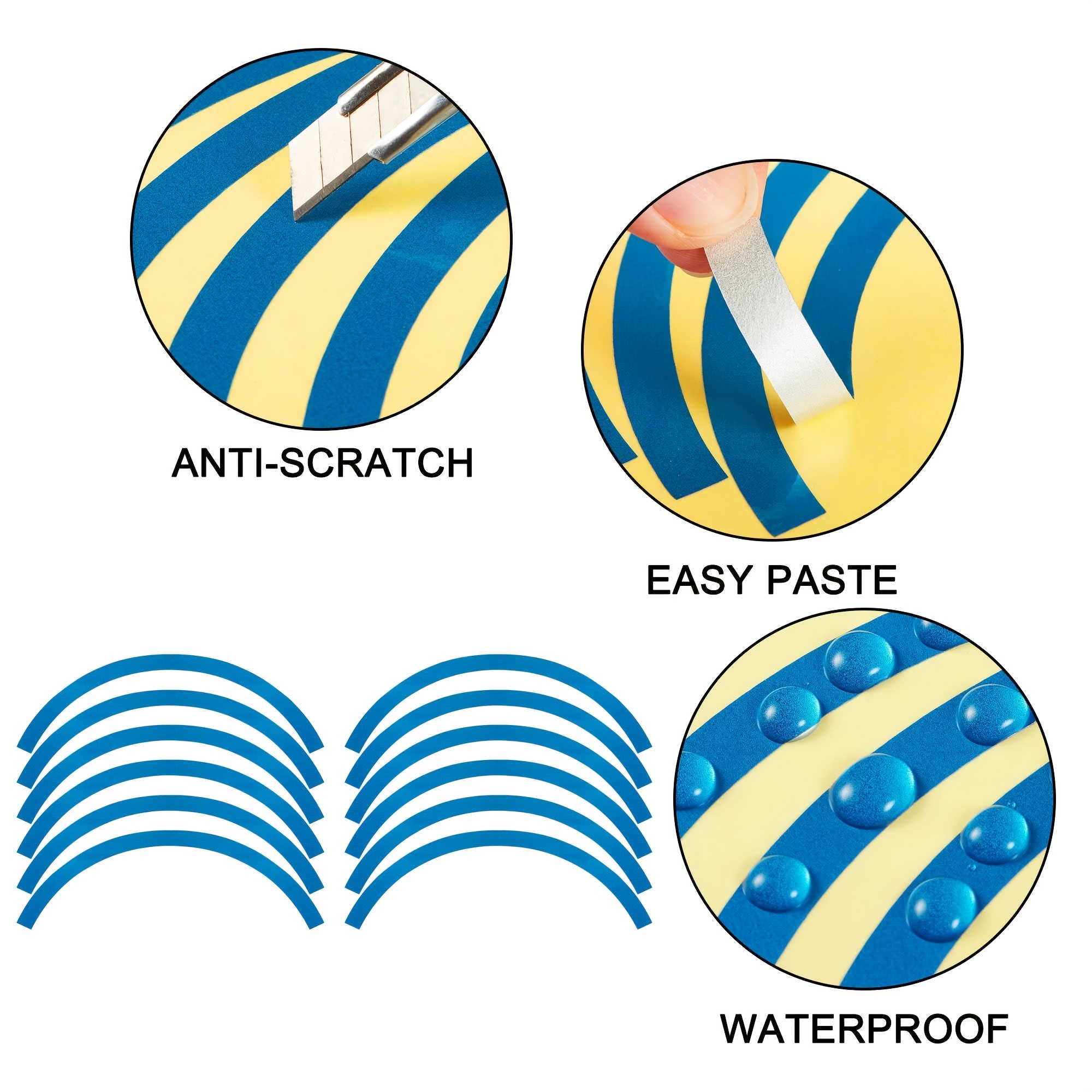 1 conjunto de adesivos refletivos para scooter elétrica, adesivos refletivos à prova d'água para rodas para scooters elétricos Ninebot Max G30