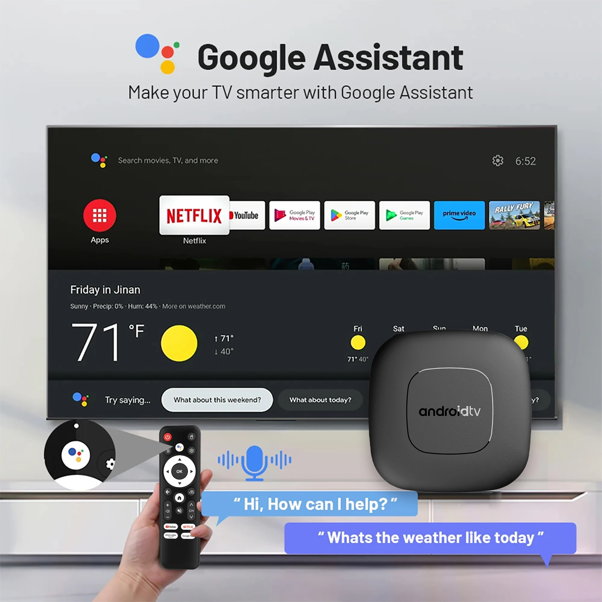 HOT 2024 Mortal T1 Smart Home Theater TV Box Bluetooth Asistente de Google Android 13 Allwinner H313 2.4G y 5G Wifi 4K HDR10 Netflix