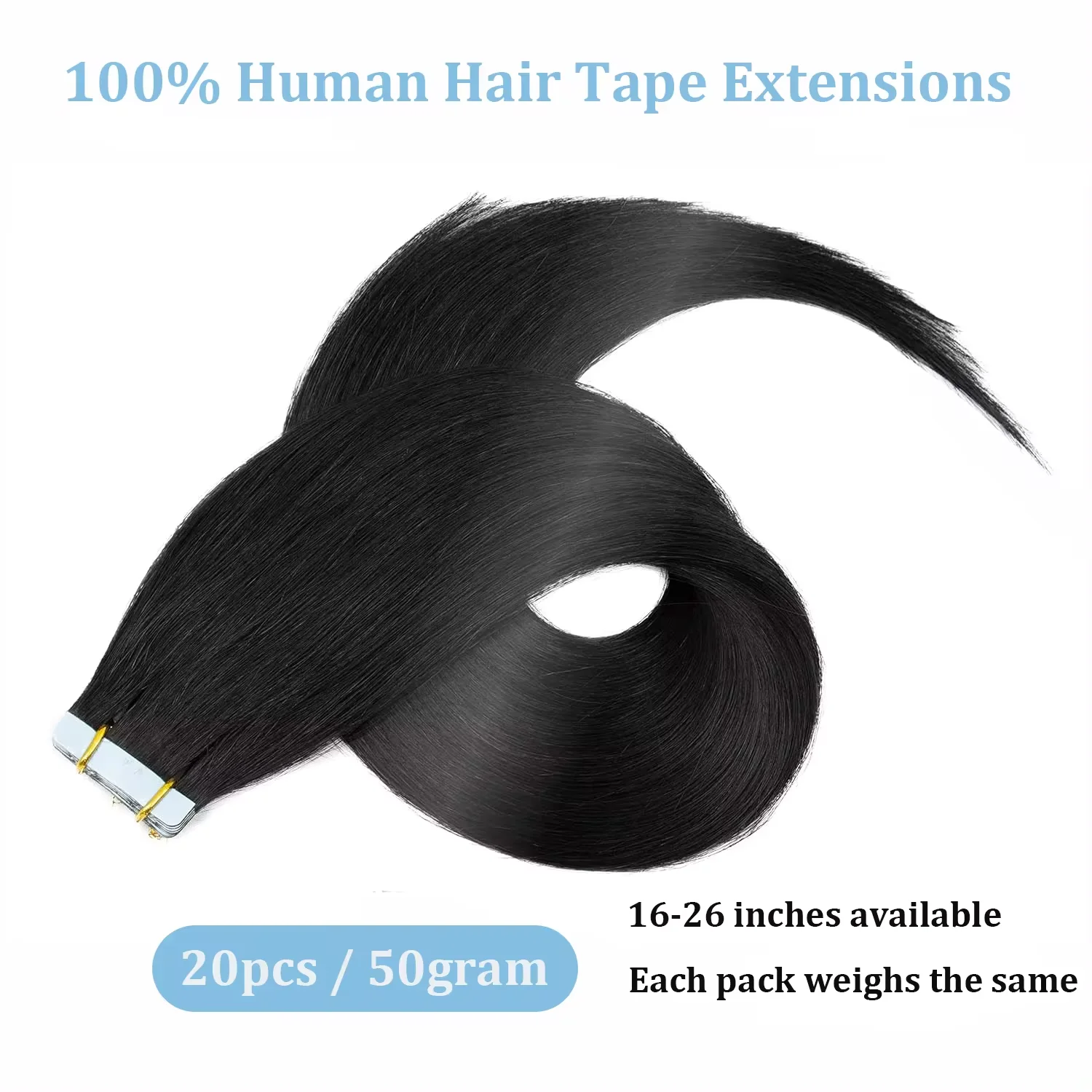 เทปต่อผมมนุษย์ตรงผมบราซิลส่วนขยายกาวผิว Weft สีดําสีน้ําตาล 100% ผมมนุษย์จริงสําหรับผู้หญิง