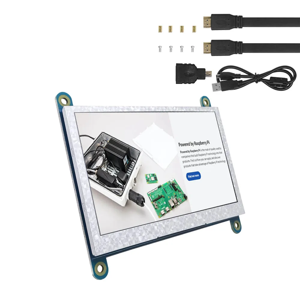 5 Inch LCD HDMI Monitor Ultra HD 800*480 Resolution IPS Display Capacitive Touchscreen No-driver For Raspberry Pi 2B/3B/3B+/4B