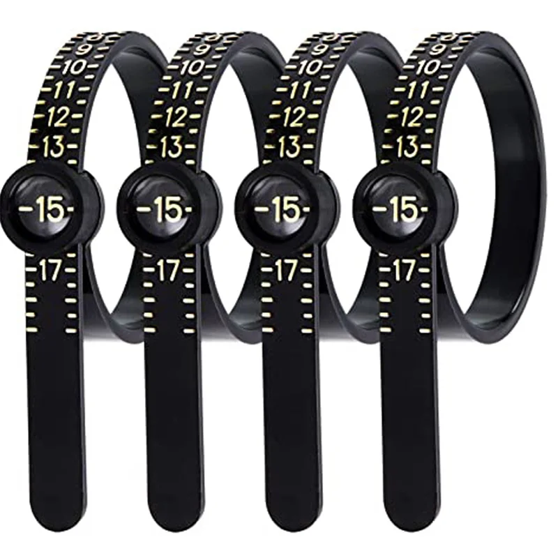 Strumento professionale per la misurazione delle dimensioni dell'anello Lente d'ingrandimento Anello con nastro di misurazione Misuratore di anelli Strumenti di misurazione dei gioielli di moda