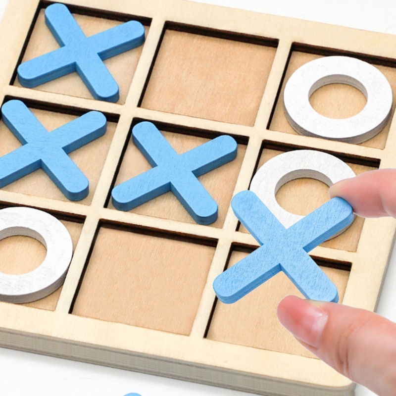 Juego de mesa de ocio para padres e hijos, juego de interacción, juego de nughts And Crosses, rompecabezas de madera, juguete educativo