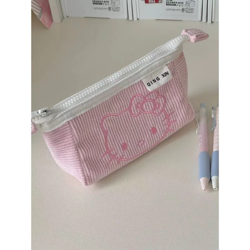 Kawaii Hello Kitty Niedlicher Cartoon 2-lagig Große Kapazität Kinder Bleistiftbeutel Schüler Schule Bleistiftbox Mädchen Geschenke