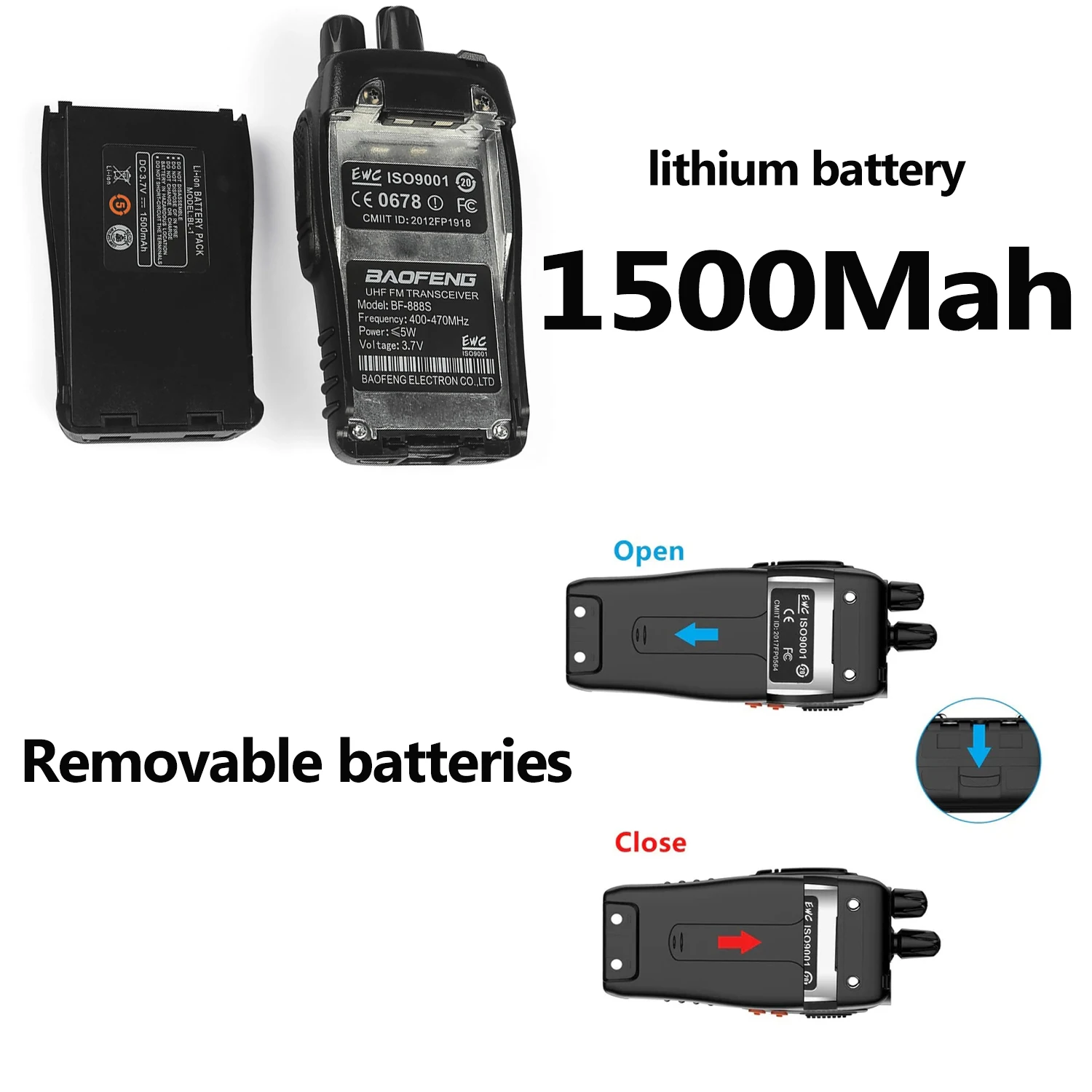 2 pces 4 pces 6 pces baofeng BF-888S com fones de ouvido 5km walkie talkie de longo alcance canal de rádio em dois sentidos 16 auto-condução viajar