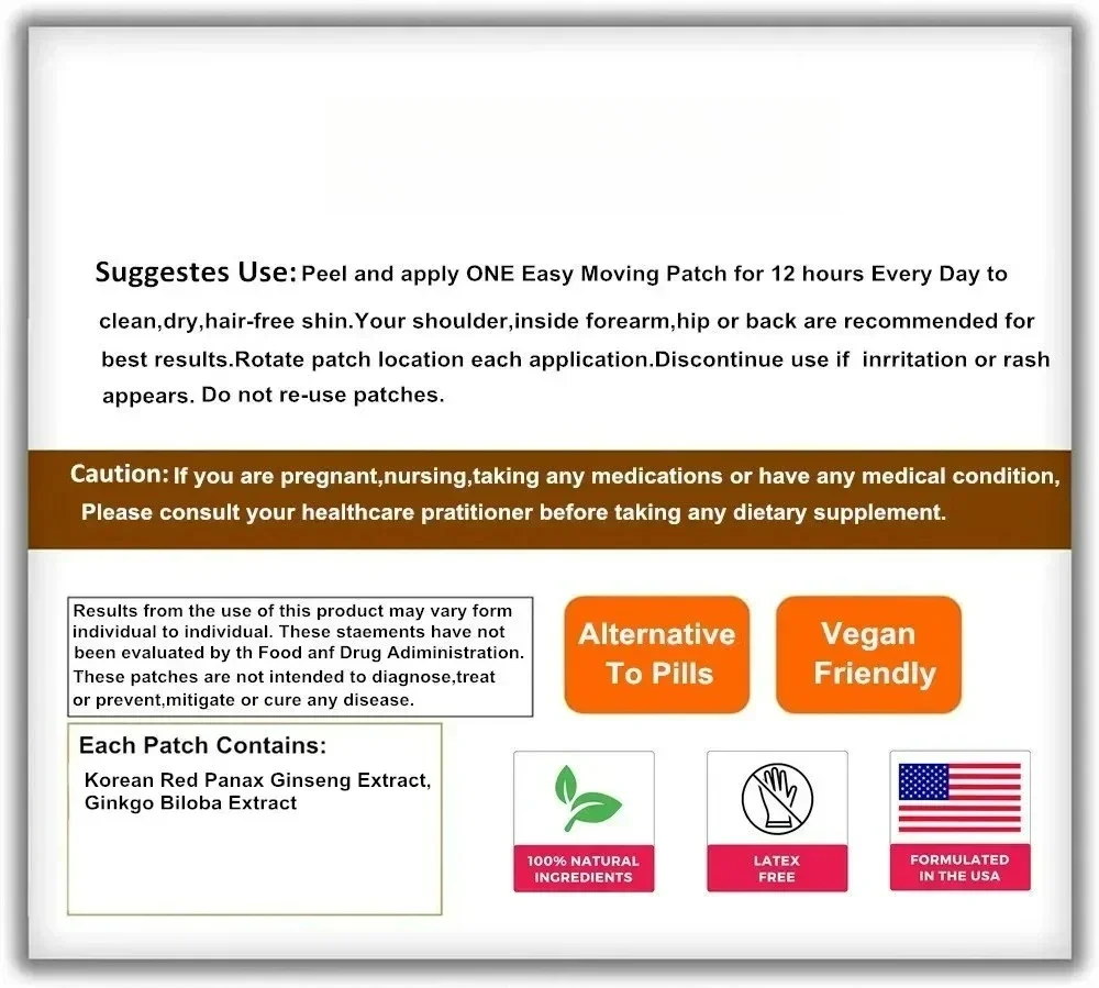 L Arginine L Citrulline Complex Transdermal Patches Nitric Oxide for Men Booster 30 Patches