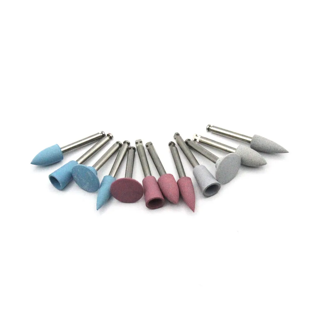 10pcs/pack Dental Silicone Grinding Heads brush Teeth Polisher for Low-speed Machine Polishing Dental Tools Dentistry Lab brush