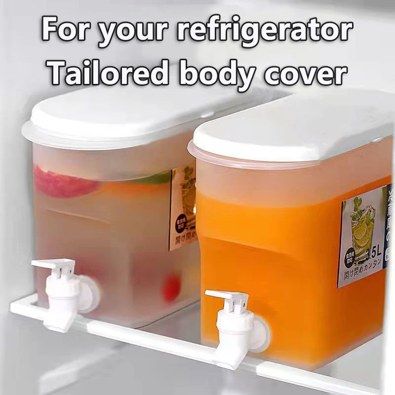 Hervidor de agua de 3,5l con grifo, dispensador de bebidas, jugo frío, limonada, cubo de bebidas, tanque de almacenamiento de líquidos, organizadores de nevera para exteriores