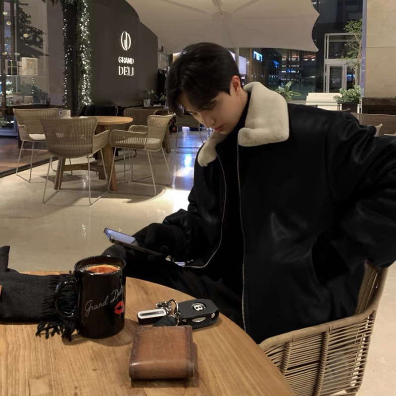 Kurtka zimowa męska ciepła moda na co dzień pogrubiona kurtka skórzana męska męska kurtka męska męska kurtka męska męska gruba skóra męska męska kurtka męska męska męska kurtka męska męska luźny krótki płaszcz