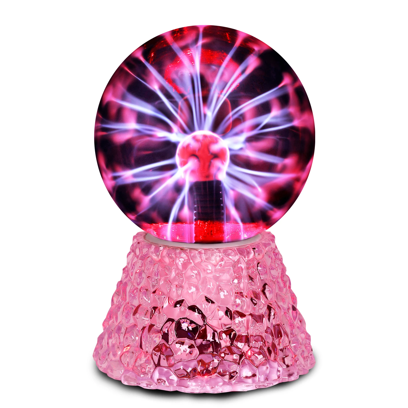 Plasmakugel-Lichter, 5-Zoll-magisches Plasmalicht, statische Kugellampe, berührungsempfindliches elektrostatisches Party-Zauberlicht, rotes Licht