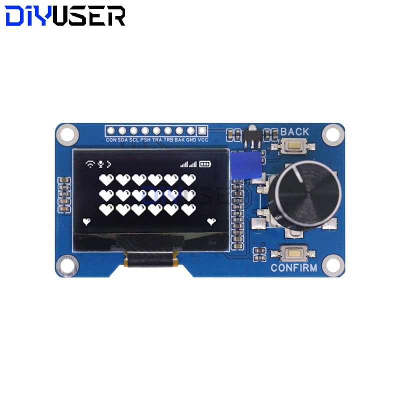 DIYUSER 1.3-inch OLED Display Module (White/Blue) EC11 Rotary Encoder Button  IIC Interface LCD Screen for Arduino Projects