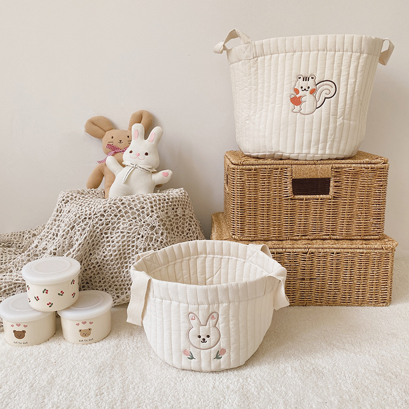 2022 nova fralda saco de fraldas caddy itens do bebê brinquedo saco de armazenamento para recém-nascido berço organizador cama algodão bordado mamãe saco bebe