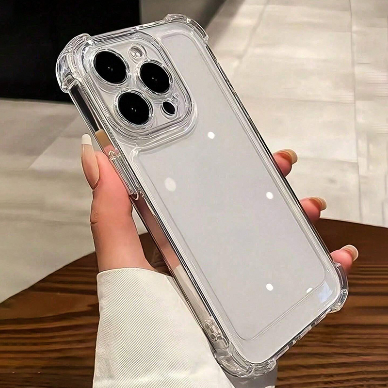 IPhone用透明耐衝撃ケース,シングル,ソフト,耐衝撃機能,落下防止,14pro,14pro,13,11, 1個,四隅