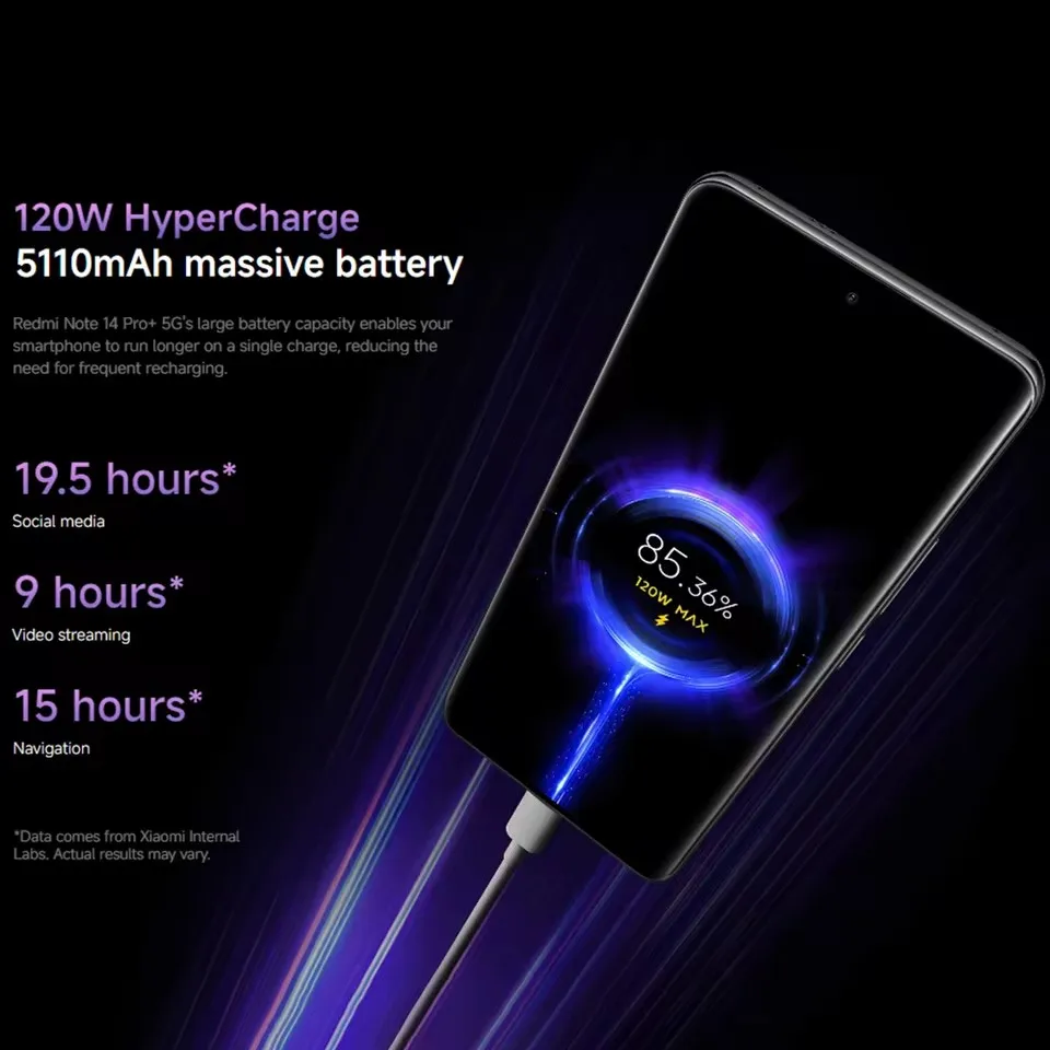 Globalna wersja Xiaomi Redmi Note 14 Pro Plus 5G Smartphone 200MP AI Camera Snapdragon 7s Gen 3 NFC 120W 5110mAh Battery