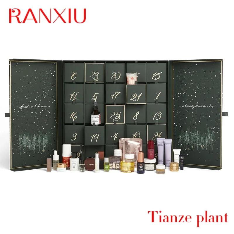 Custom Custom Advent Calendar Empty Luxury Cardboard Paper Gift Beauty  Advent Calendar Box Cosmetic Packaging Countdown