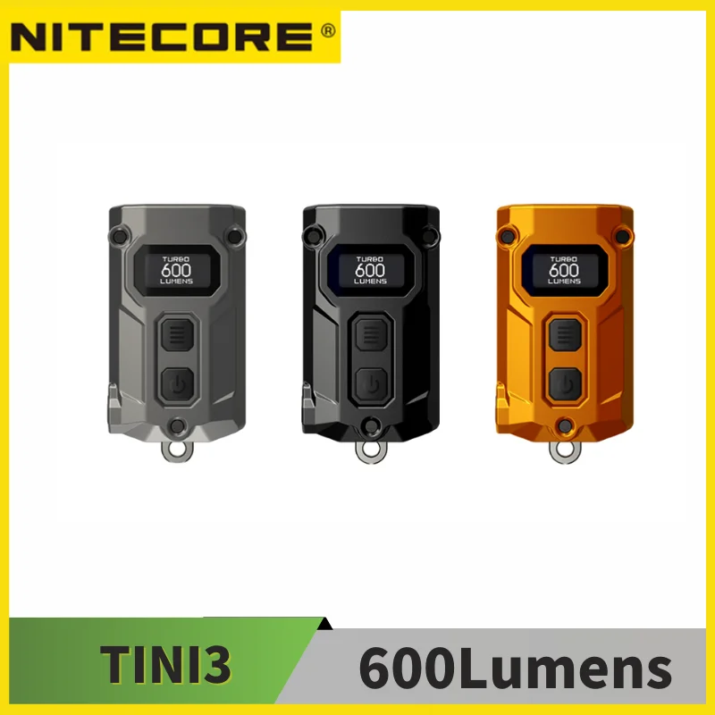NITECORE TINI3 MCT Metal EDC múltiples temperaturas de Color linterna USB-C recarga 600 lúmenes llavero antorcha de luz