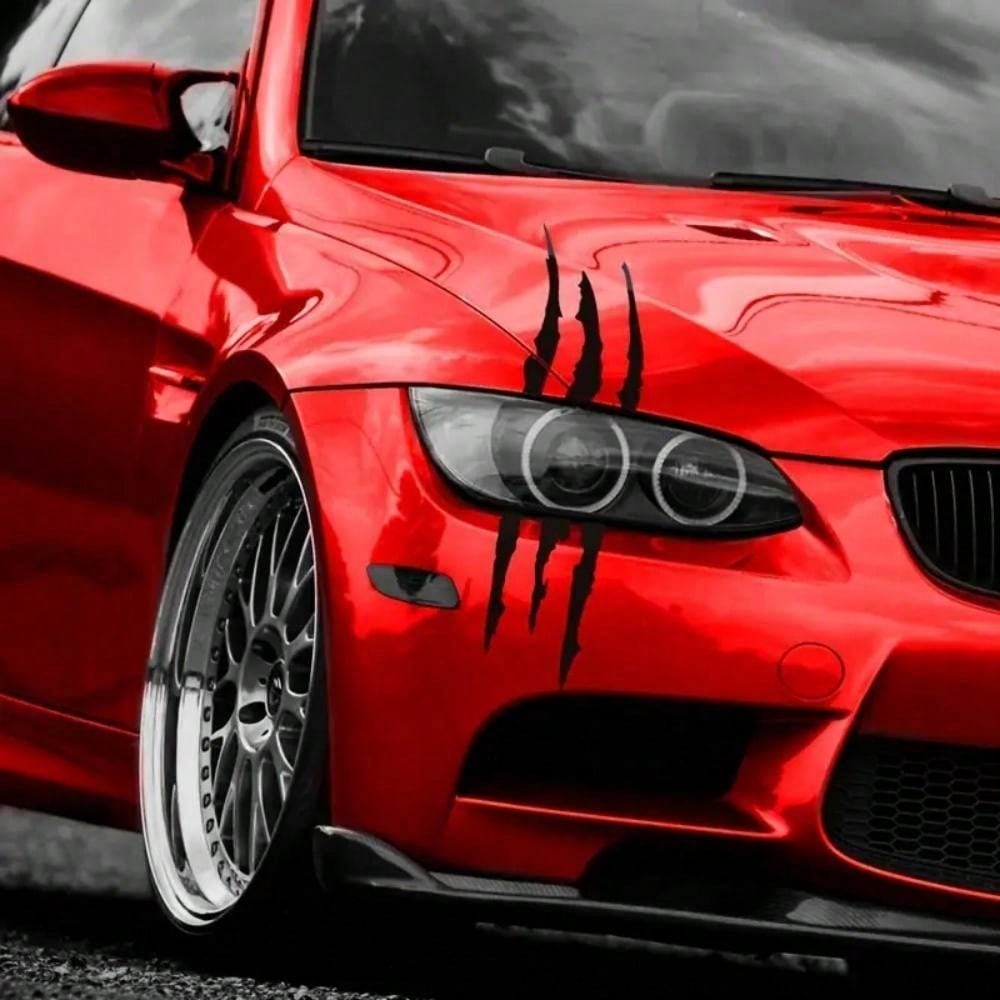 Carro monstro garra zero decalque adesivo reflexivo para carro auto farol decoração decalque de vinil