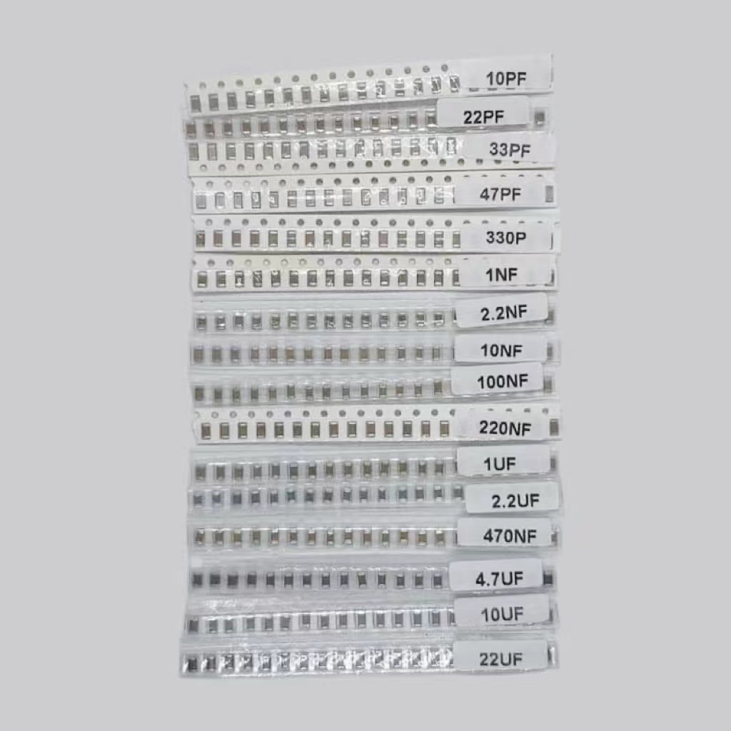 320 Piece 1206 SMD Capacitor Kit 16 values from 10pF to 22uF- Various capacitor banks forIndustrial SMD Capacitor Elements