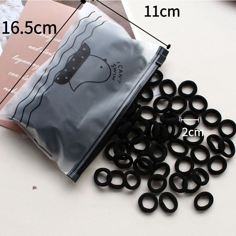 100 pezzi/pacco Anelli per capelli per bambini Elastici per bambini gratuiti Alta elasticità Cravatta di base Accessori per fascia per ragazza Super morbido