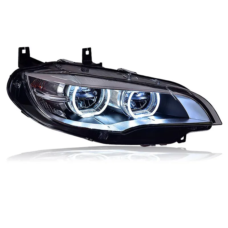 Lampu depan Styling mobil untuk X6 E71 x6 lampu depan LED 2008-2014 lampu depan DRL lensa proyektor sinyal Aksesori otomatis