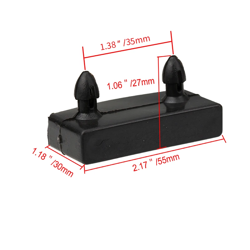 Supporti in plastica per doghe da letto fissaggi per tappi estremità centrali sostituzione dei lati a 2 pin centrali 55mm nero